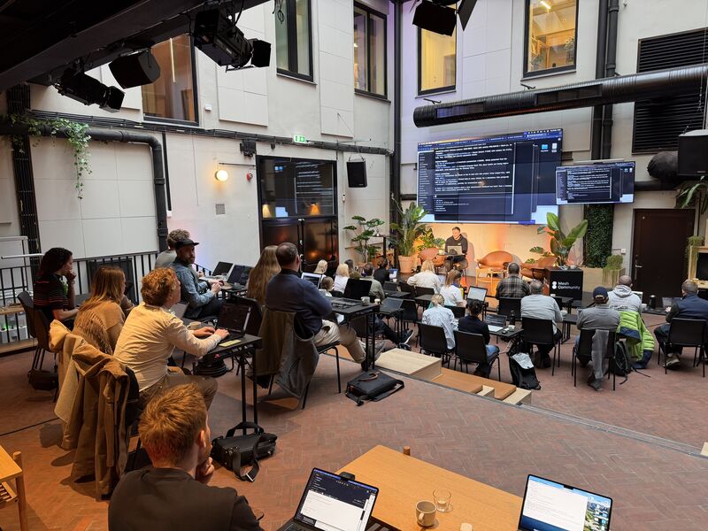 Hands-on with laptops at a Claude Code day at Mesh